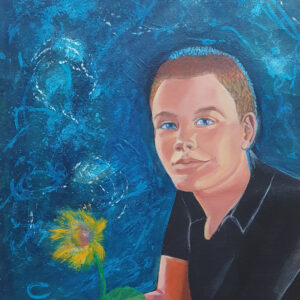 At the Van Gogh exhibition.