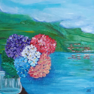 Mountain lake. Reflection.